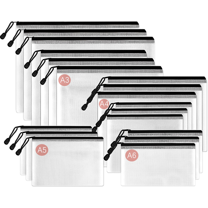 Portfolio Folder Zip - Bolsa de armazenamento com zíper, bolsa
