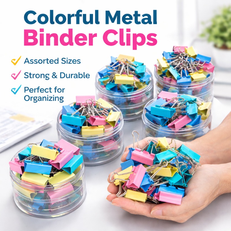 Office Stationery And Supply - Conjunto de 40 Clips de Metal