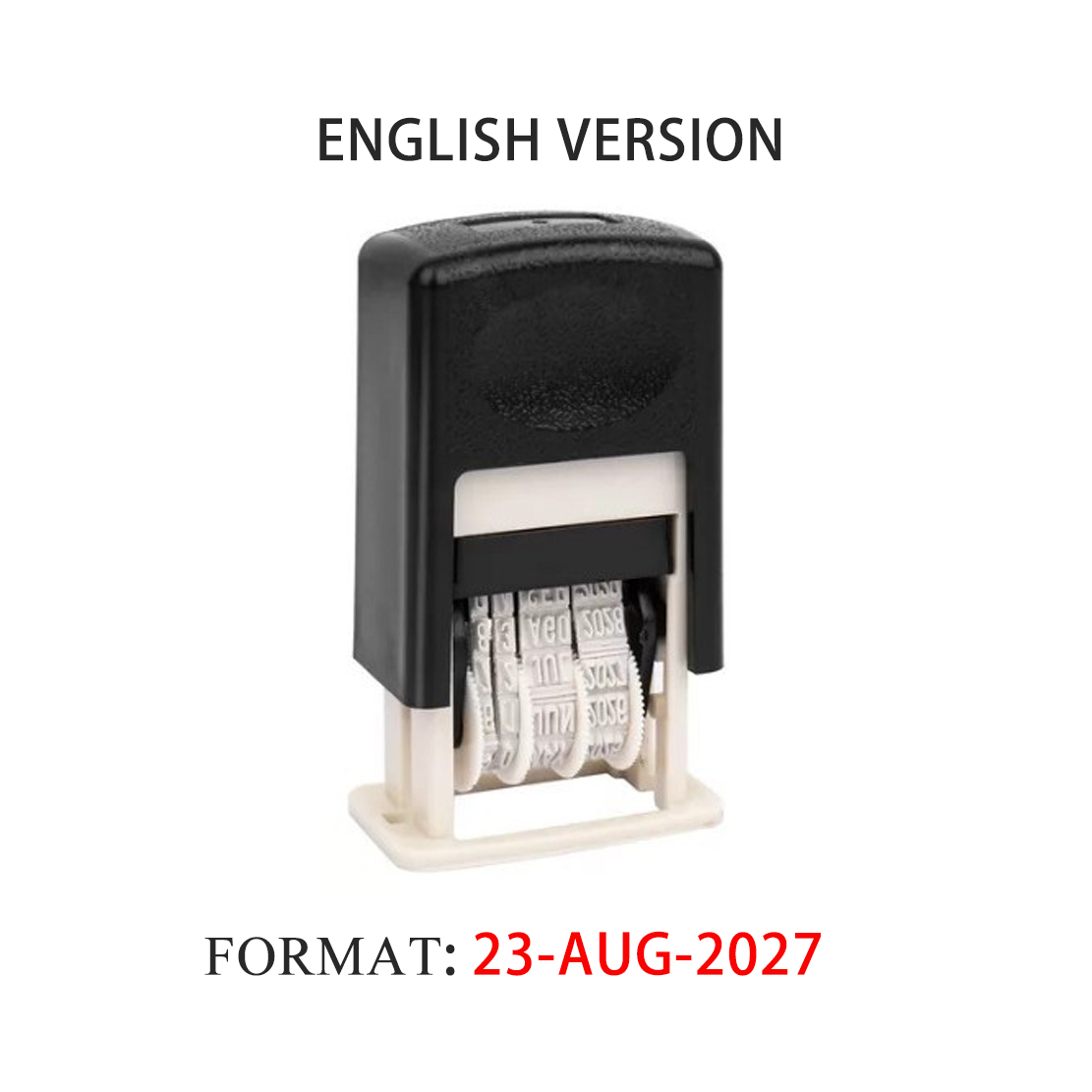 Self Inking Stamp - Carimbo de data auto-tinta para papel,