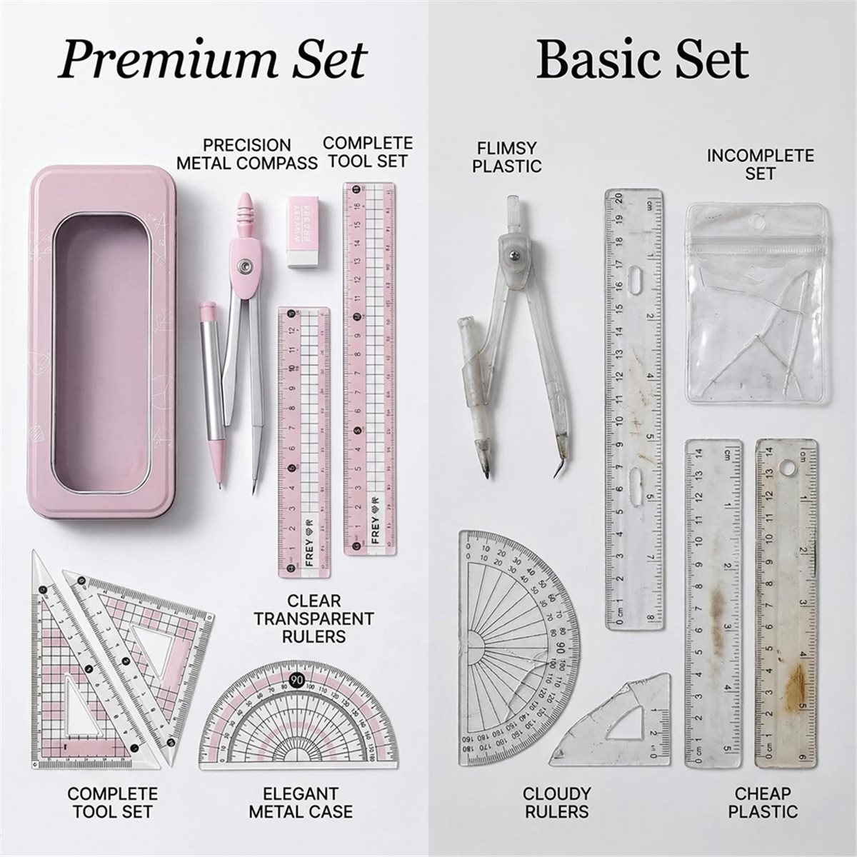 Compass Geometry Set - Conjunto de Transferidor e Compasso A1770K