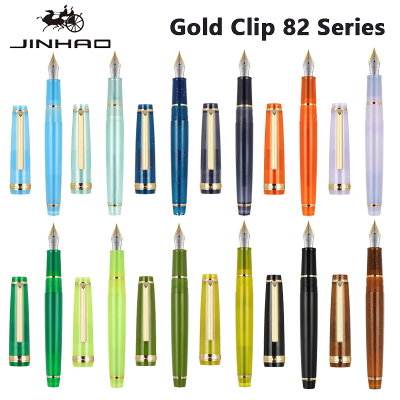 Stationery Supply Business - Jinhao 82 caneta tinteiro clipe dourado