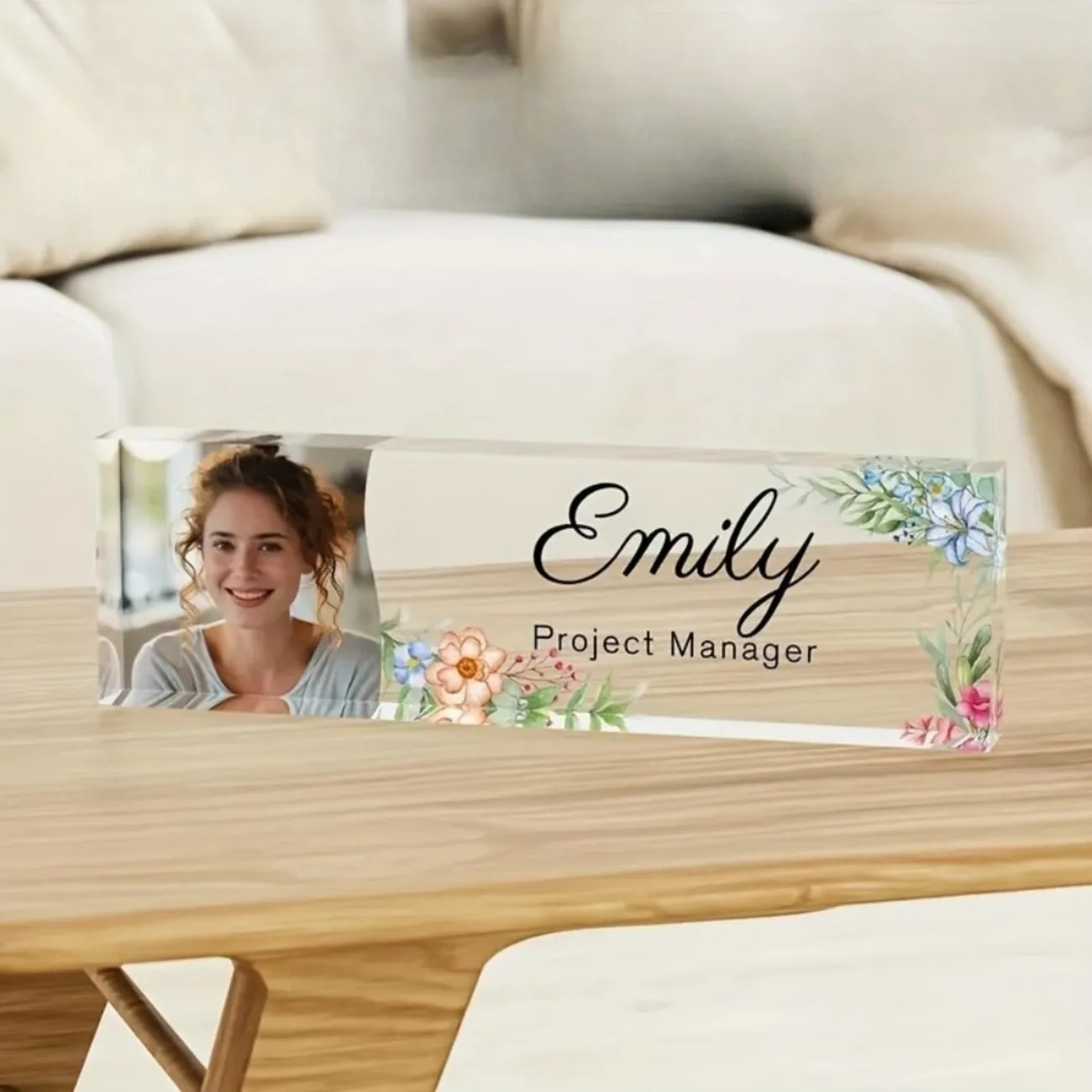Desk Name Plate - 1 unidade de placa de identificação