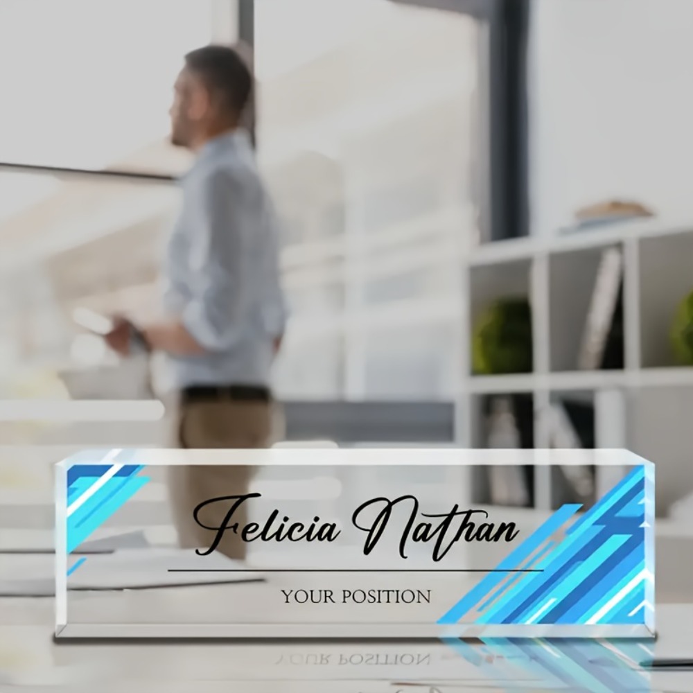 Desk Name Plate - 1 unidade de Placa de Nome