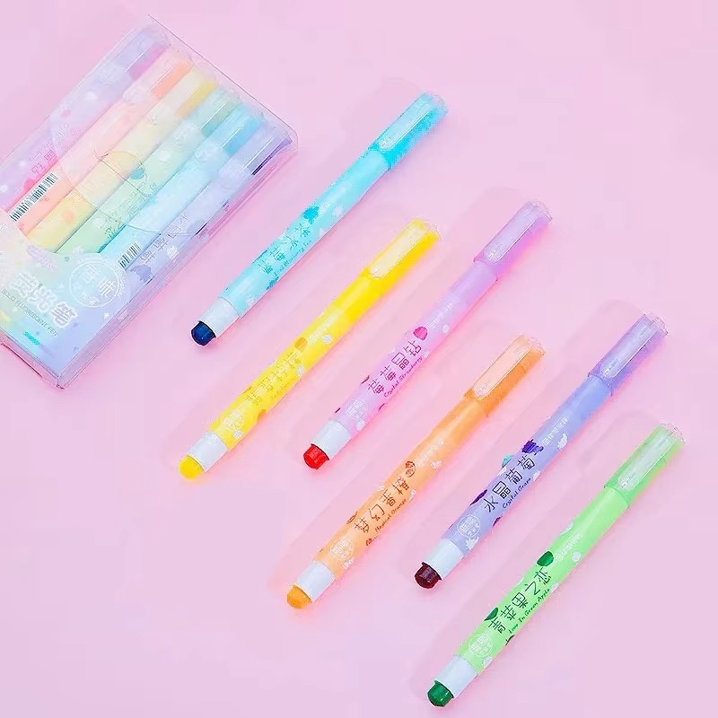 Highlighter Set Pastel - 6 cores/conjunto marcadores de gel pastel