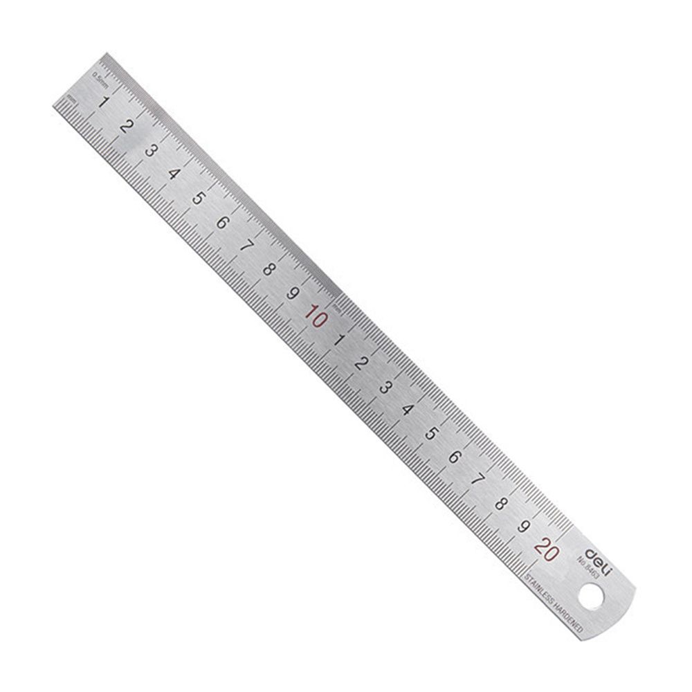 Deli 20cm régua reta de metal  - Stationery Office And School Supply Stores avaliação e preço