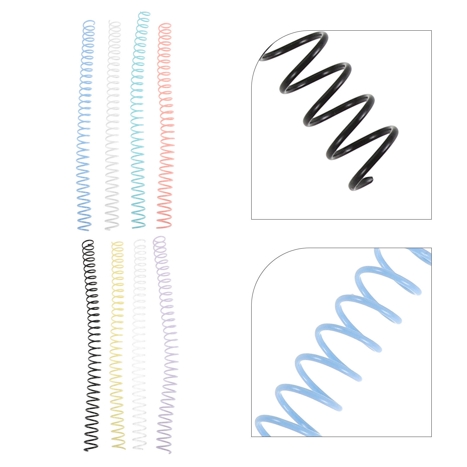 8 Peças de Espirais Plásticas  - Binding Comb Plastic avaliação e preço