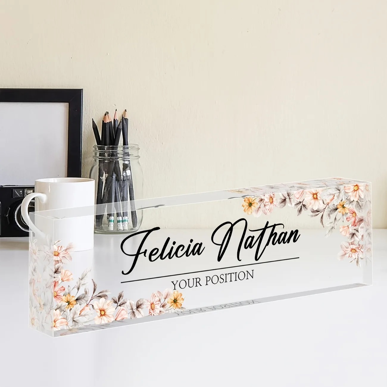 [2D Plano] Placa de Nome Perso - Desk Name Plate avaliação e preço