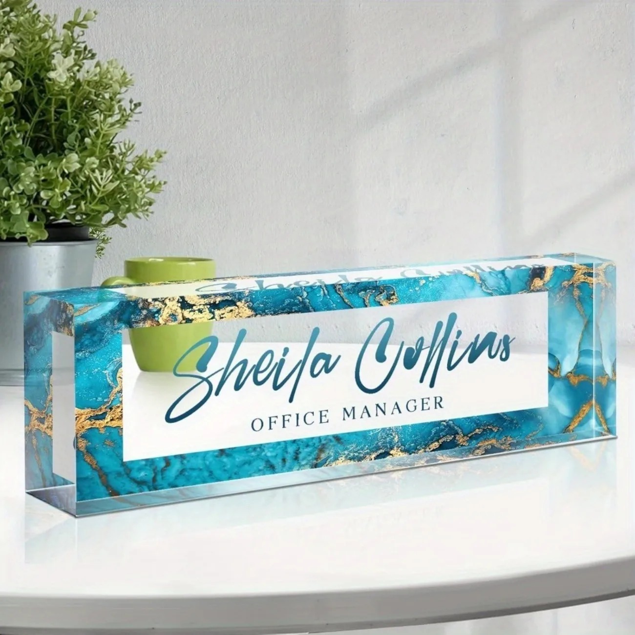 [2D Plano] Placa de Nome de Me - Desk Name Plate avaliação e preço